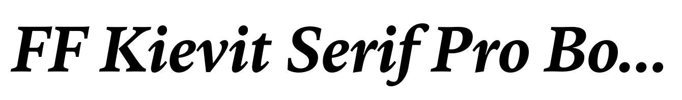 FF Kievit Serif Pro Bold Italic